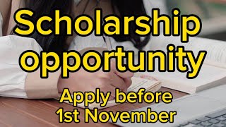 Scholarship opportunity in USA | apply now