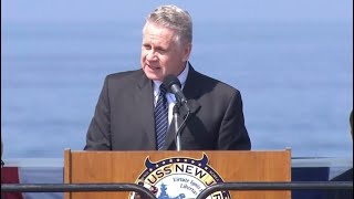 Rep. Chris Smith delivers remarks at ceremony to commission the USS New Jersey naval submarine