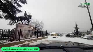 Live Ehden Lebanon Snow 27 January 2024