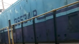 LIGHT/DARK BLUE SHUNTER ENGINE MOVES OUT OF MGR CENTRAL WDS6 36534