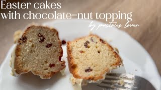 Easter cakes with chocolate-nut topping recipe