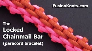 How to Make the Locked Chainmail Bar (Paracord) Bracelet by TIAT