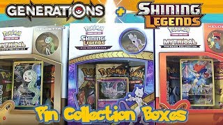 Opening Meloetta, Keldeo, & Mewtwo Pin Boxes | Pokemon TCG Generations + Shining Legends