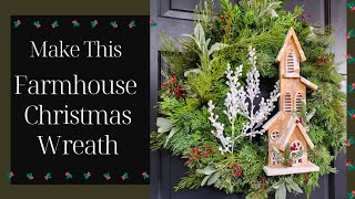 CHRISTMAS WREATHS 2023 - HIGH END FARMHOUSE CHRISTMAS WREATH STEP BY STEP TUTORIAL | Wreath Making