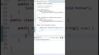 Method Overriding in Java #shorts #javatcoding #java #youtubeshorts