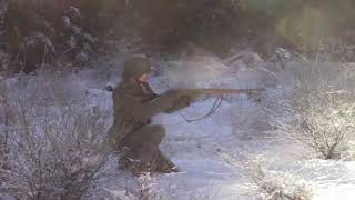 Reenacting in the snow, January 2021 Campout. WWI and WWII German Reenacting