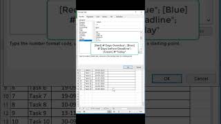 Excel Trick:Excel Task Monitoring for Due Dates.