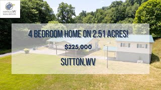 4 Bedroom Home on 2.51+- Acres - Sutton, WV! Includes 3 car garage and apartment!