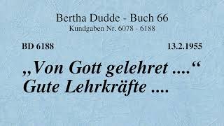 BD 6188 - "VON GOTT GELEHRET ...." GUTE LEHRKRÄFTE ....