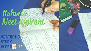 Just a short study vlog📚📝✨|NEET aspirant| #shorts |Yashasvi More|