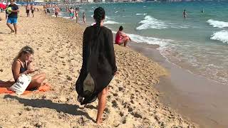 Don't miss it! Walking Tour of Benidorm Beach, 🇪🇸Spain | Spain Beach Walk 2023