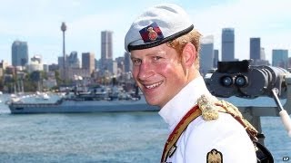 Prince Harry inspects warships in Sydney