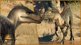 Utahraptor Canyon & Concavenator Dry Riverbed | Cretaceous Desert Park | Jurassic World Evolution 2