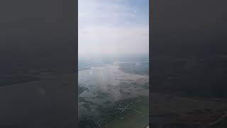 Recent flooding near Khon Kaen can be seen from the air. #heavyrainfallinthailand