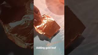 adding gold leaf#art #creative #shortsvideo #youtubeshorts #shorts#satisfying #beautiful #amazing#yt