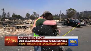 Death toll rises in California wildfires