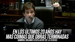 "En los últimos 20 años hay mas coimas que obras terminadas" // Gabriel Solano Legislatura CABA