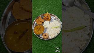 Sambar Rice aur Pakode | Thali Ideas 12 #shorts #thali #trendingshorts #youtubeshorts #ytshorts