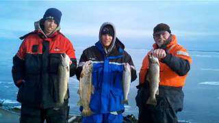 Chequamegon Bay Fishing 01-16-12 with Jim Hudson