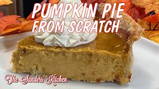 PUMPKIN PIE FROM SCRATCH USING REAL SWEET PUMPKINS / NOT FROM A CAN