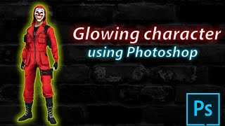 How to make Character Glowing in Gaming thumbnail using Photoshop || Gaming thumbnail design