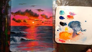 Painting | acrylic | sea and beach painting | Art Taiga