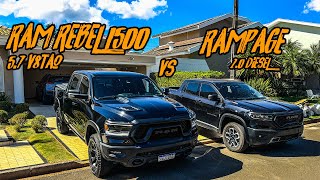 RAM RAMPAGE É MELHOR DO QUE A REBEL 1500?!🔥 V8TÃO x 2.0 DIESEL