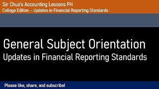 General Subject Orientation (Constructive Accounting)