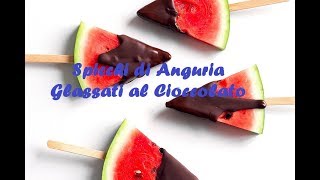 Stecchi di Anguria Glassati al Cioccolato