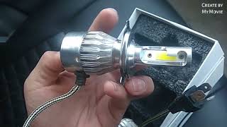 C6 H4 led headlight bulb installation and night review