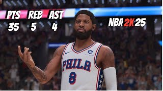 NBA 2k25 Bucks vs 76ers Season Game highlights