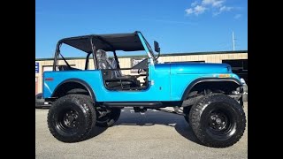 1982 JEEP CJ7 Blue V8 Fiberglass EZCustom4x4.com  EZJEEPS