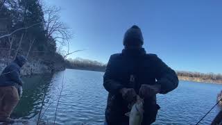 COOL LARGEMOUTH BASS!! Melanosis(Hyperpigmentation) caught a really old rock quarry