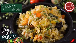 Vegetable Pulao Recipe In Telugu || వెజ్ పులావు || Veg Pulao In Pressure Cooker