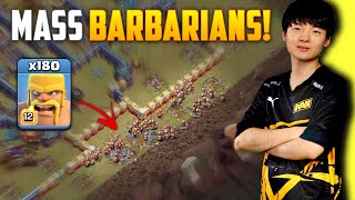 STARs BREAKS The Game With MASS BARBARIANS! - Clash of Clans