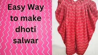 Easy way to make dhoti salwar for 7 yr old girl | Sewing Room😊