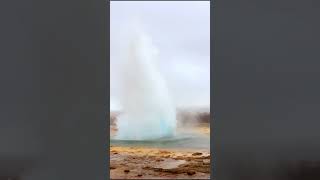 The moment the Strokkur Geyser exploded.#iceland  #nature  #geothermal