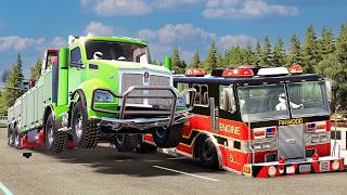 R.a.c.e : MAD Firetruck vs. Tow truck Showdown❗ | BeamNG.drive Madness❗