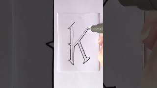 ☔️ DRAWING WEDNESDAY INSPIRED GOTHIC LETTERING LETTER K | How To Draw Wednesday Addams Letters