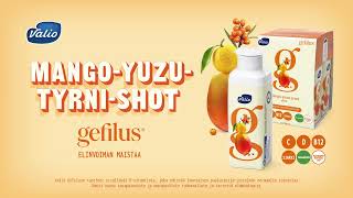 Valio Gefilus mango-yuzu-tyrni shot - elinvoiman maistaa!