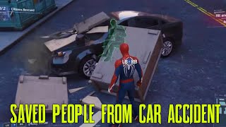 Spiderman Saved People from Car Accident | Spider-Man Remastered Gameplay