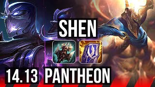 SHEN vs PANTHEON (TOP) | Rank 3 Shen, 5/2/8, 600+ games | BR Grandmaster | 14.13