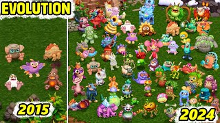 The Continent Evolution 2015 -2024 | My Singing Monsters Dawn Of Fire