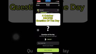 4 October Dropee Question of the day Code Today  | Dropped Question of the day Code |Dropper Code