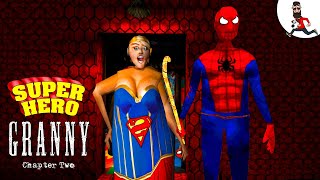 SuperGirl and Spiderman ► Granny 2 (Superhero mod) Door Escape ► Granny: Chapter Two