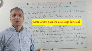 exercices et corrections du champ lexical