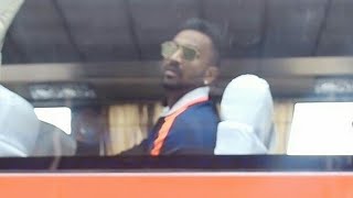 Cricketer Kurnal Pandya at Team Bus