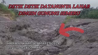 NGERI SEKALI.!!! banjir lahar dingin semeru amak 37.MM sampai meluap luap,