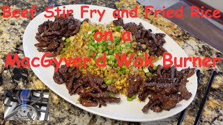 Beef Stir-Fry and Egg Fried Rice