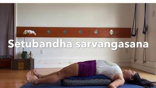 Setubandha sarvangasana ท่าสะพานโค้งด้วยหมอน Iyengar Yoga